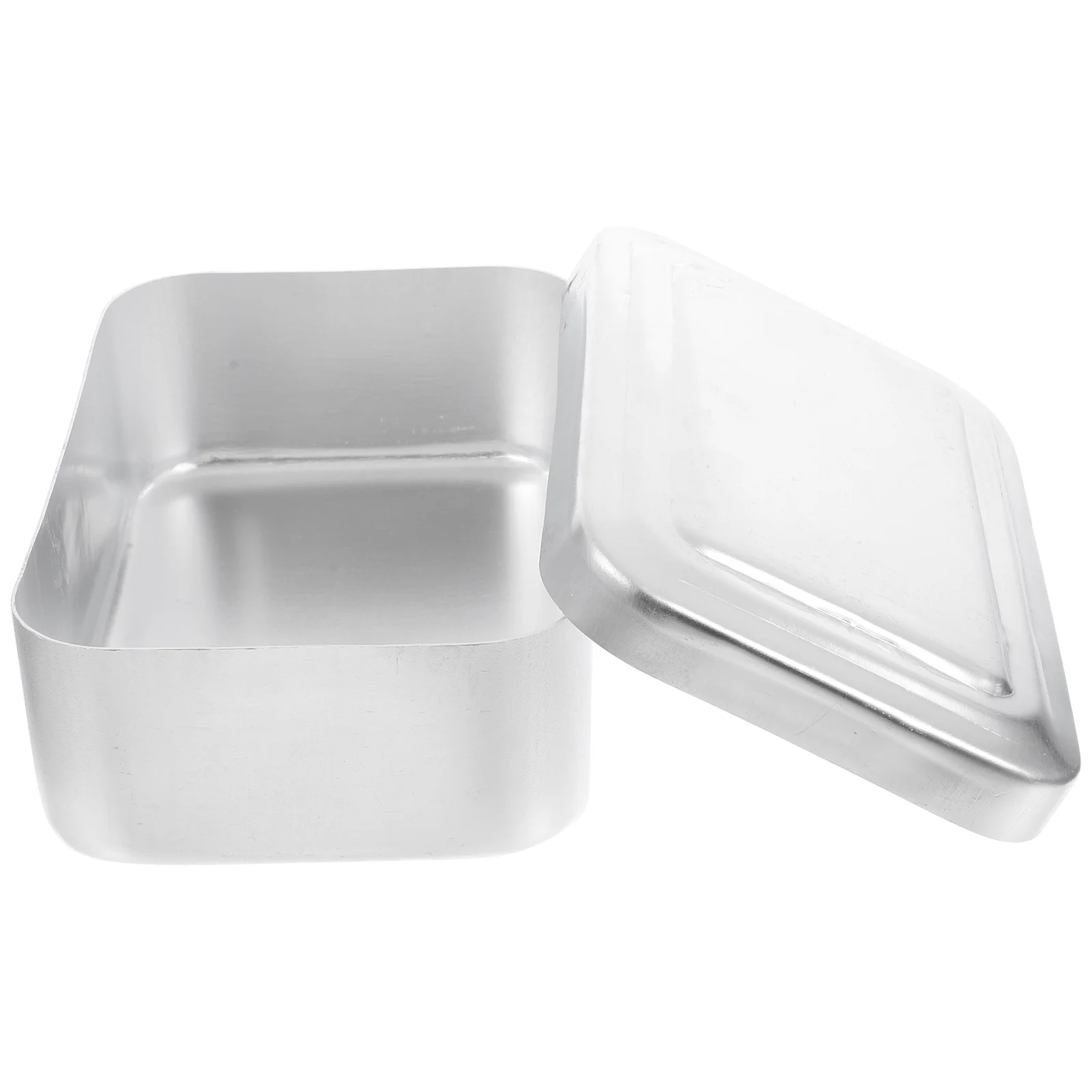 Kotak makan siang portabel, wadah makanan piknik dengan penutup multifungsi, Persediaan berkemah luar ruangan aluminium anti bocor Bento
