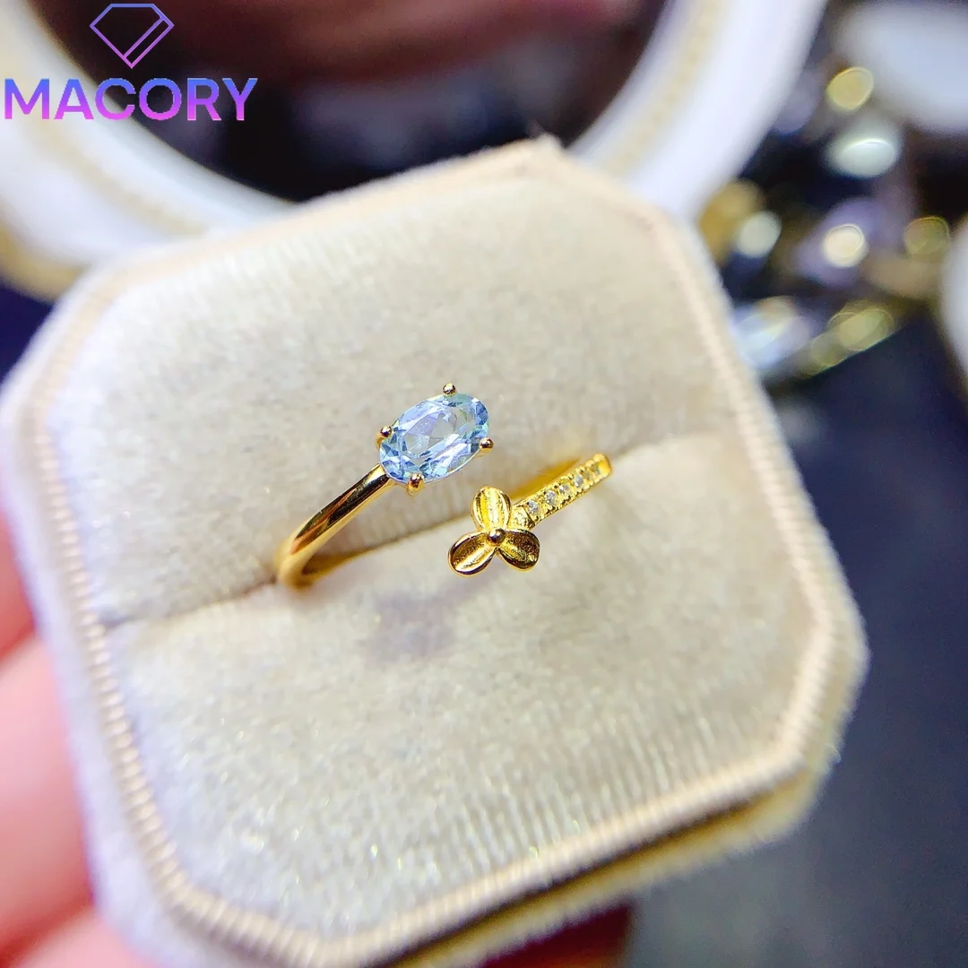 

Dating natural aquamarine silver 925 engagement ring luxury brand free delivery gemstone Valentine's Day gift.