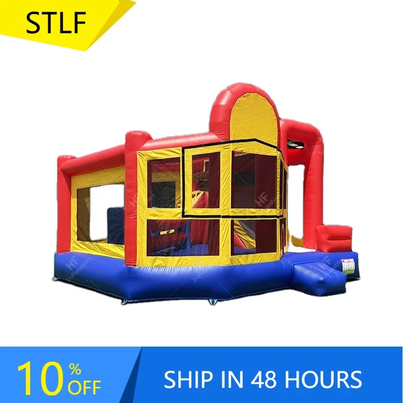 

STLFCommercial Wet Dry Bouncer Slide Combo Inflatable Bouncy Moonwalk Jumping Castle Bounce House Slide For Kids Adults