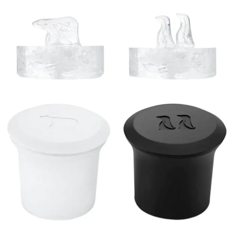 

Silicone Ice Cube 3D Mold Penguin Polar Bear Popsicle Molds Silicone Ice Cube Tray Ice Cube Juice Kitchen Accessories