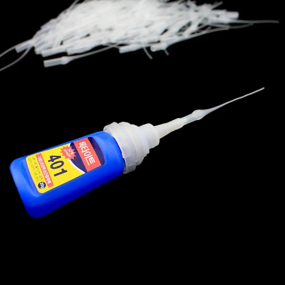 200Pcs Plastic Glue Extender Dropping Tube Nozzle Tool 8cm Glue Micro-Tips Precision Applicator Transparent Bottle Tips 401 502
