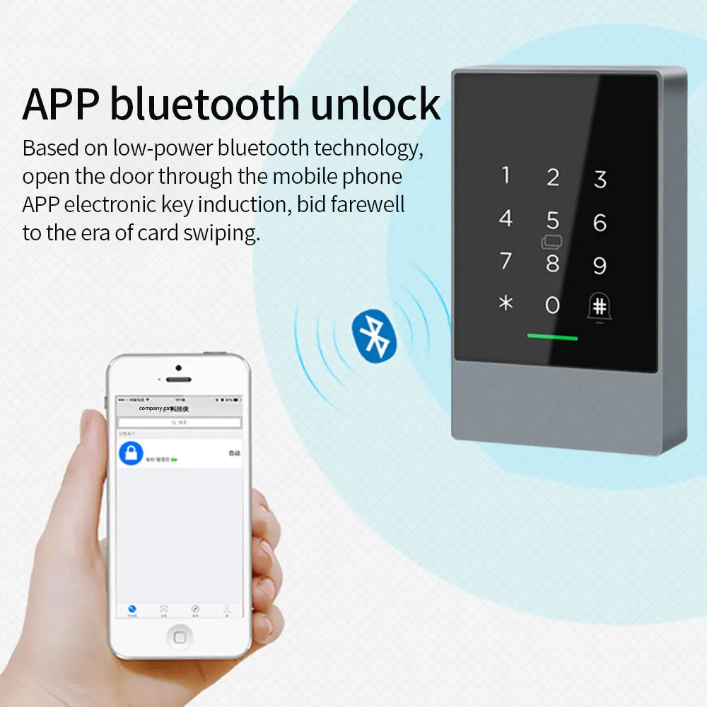 TTlock Smart Telefon App Access Controller 13,56 Mhz Rfid Tür Access Control System Tür Kit Ip67 Wasserdichte Reader Nfc G2 gateway