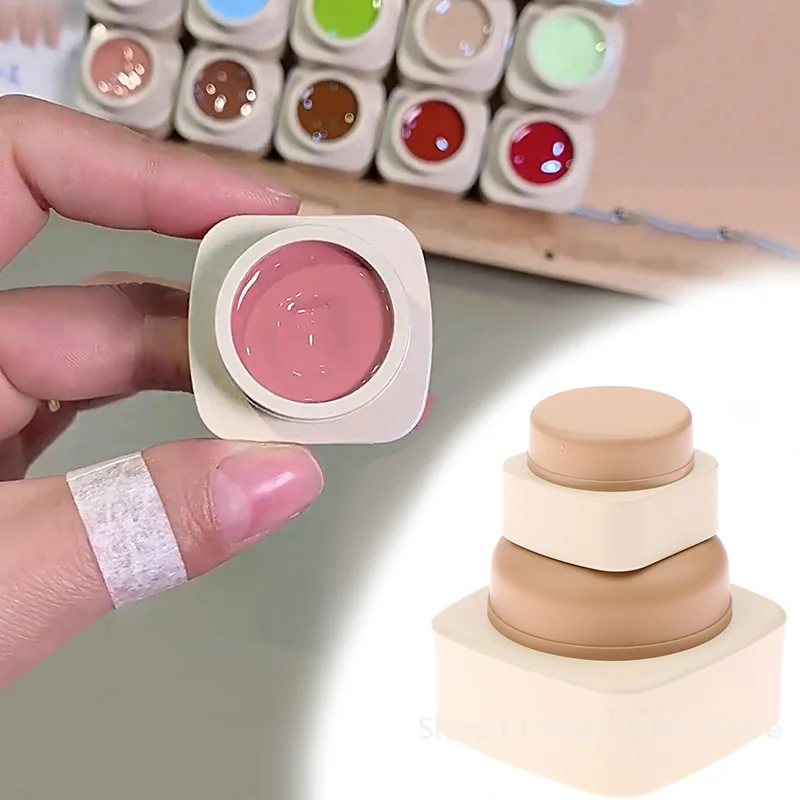 

5/20 г пустые пластиковые косметические квадратные контейнеры для дизайна ногтей, банка для крема для лица, горшок для геля для ногтей, коробка для пудры, лосьон для макияжа, упаковка инструментов