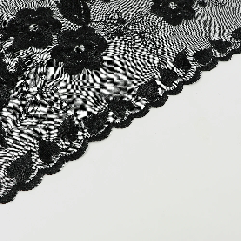 2024 bestickte Spitze Dreieck Schal Gebet Schleier Kirche Hijab Handtuch Frauen Schleier solide Blumen Dreieck Schal Stirnband Hijabs – Detail 14