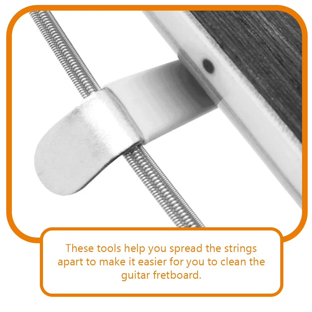 

2 Pcs Guitar String Splitter Parts Separator Spreader Restringing Kit Stretch Tool Metal Tools Accessories Maintenance