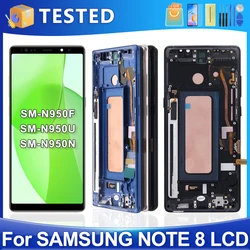 Nota 8 para samsung testado para note8 n950f n950u n950w n950fd display lcd tela de toque digitador assembléia substituição