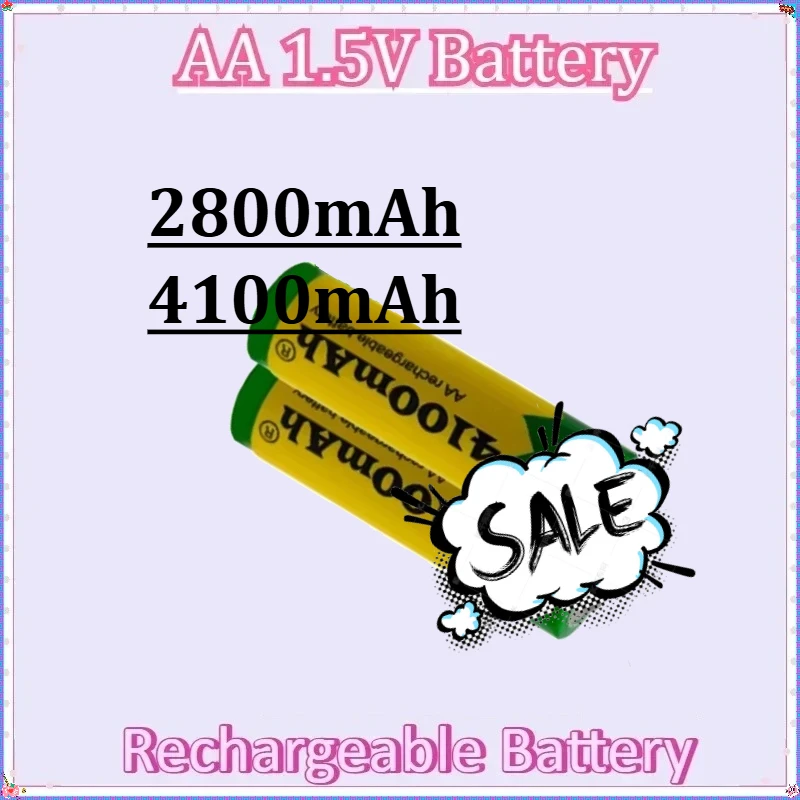 

New AA 1.5V 2800mAh 4100mAh for LED Lights Toys Remote Controls Radios Batteries Rechargeable Battery