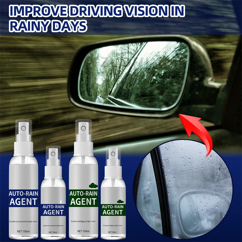 Car Glass Rainproof Agent Auto Waterproof Anti-fog Spray Car Paint Hydrophobic Coating Cleaner for Windscreen Window Rear Mirror