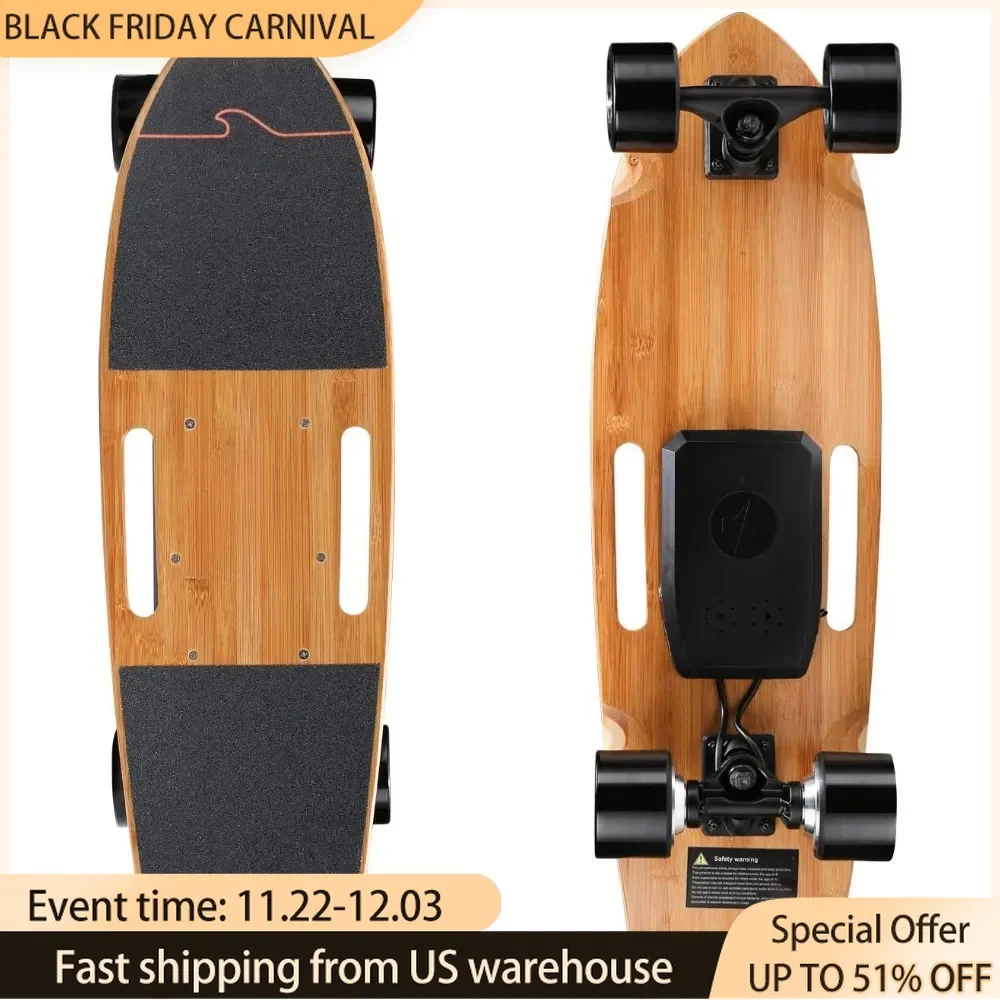 Electric Skateboard, Longboard with Remote Control Skateboard,700W Hub-Motor,16.7 MPH Top Speed,8.2 Miles Range, Skateboard