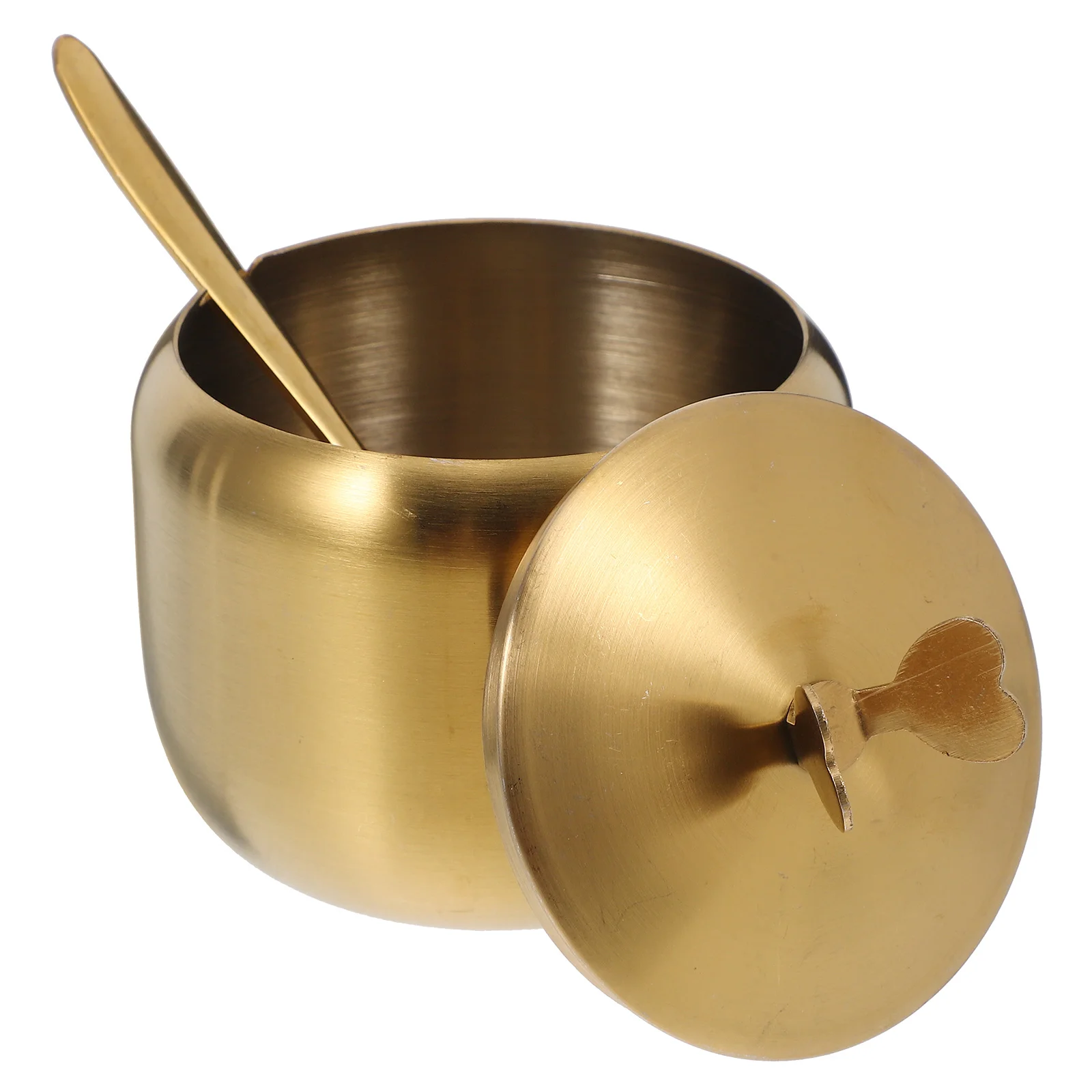 

Stainless Steel Sugar Bowl Salt Multipurpose Jar Condiment Pots Canisters Seasoning Bottle Container Lid Kitchen Storage Spice