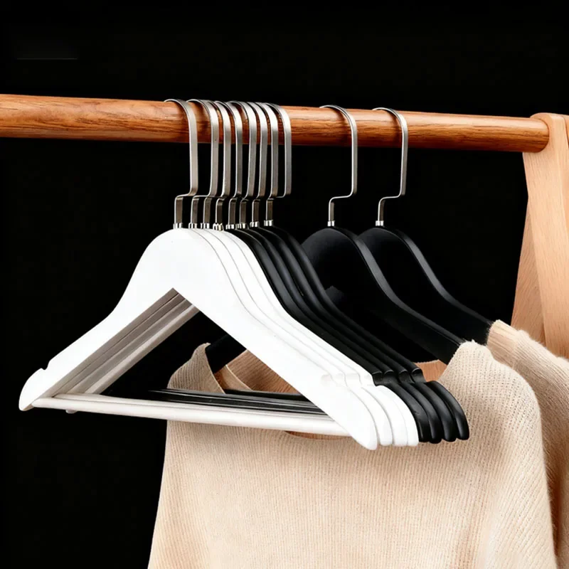 10PC Adult Wooden Clothes Hanger Closet Suit Organizer Pants Hanger,40CM Anti-slip Drying Rack Wardrobe space-saving