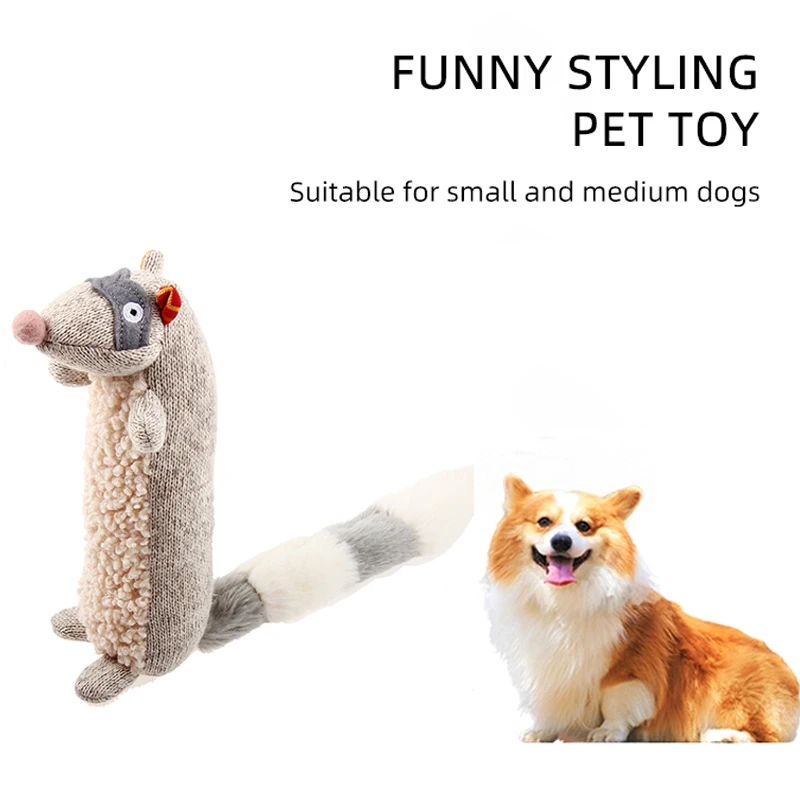 GiGwi Funny Simulated Animal Dog Toy with Sound Squeakers Durable Stuffingless Plush Squeaky Dog Chew Toy Crinkle Pet Squeak Toy