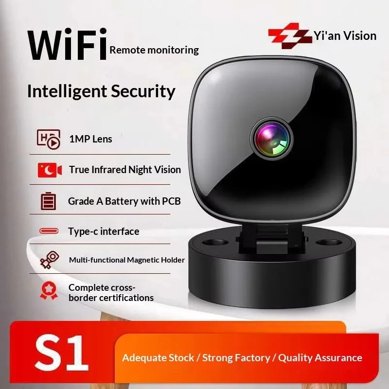 Yianshi A9 Smart WiFi Security Camera 1080P HD Wireless Surveillance Cam Indoor Outdoor Portable Mini Camera with Night