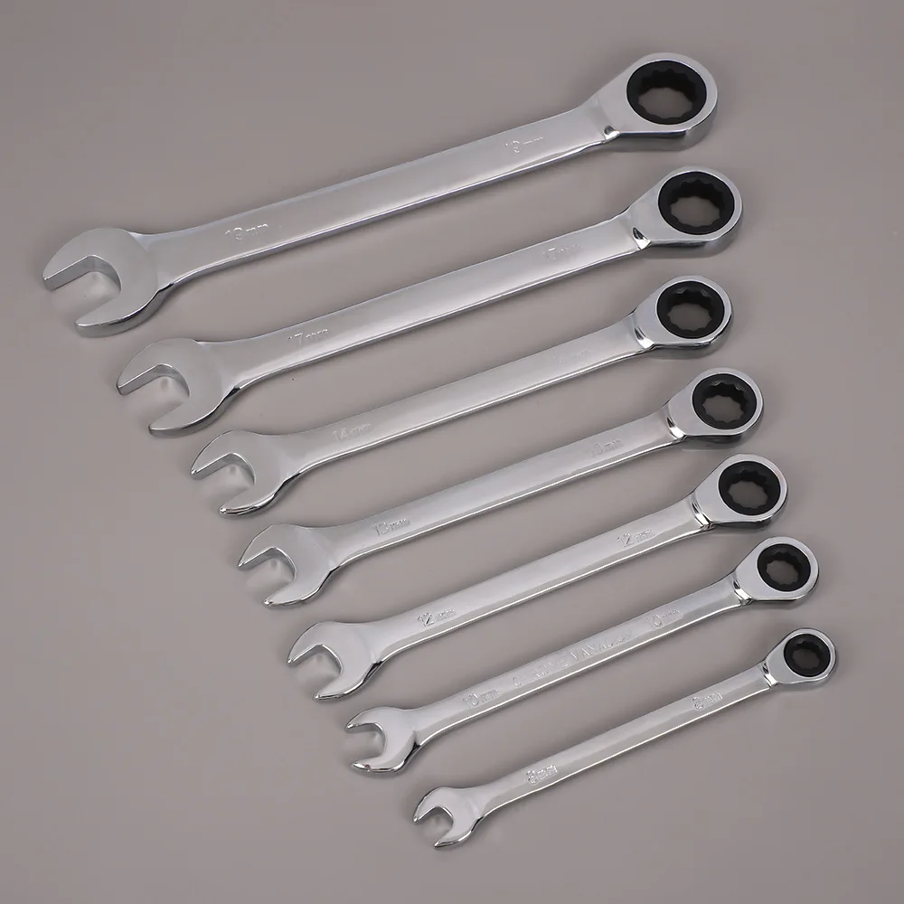 

Suitable for industrial grade fixed head ratchet wrench set, a full set of labor-saving fast opening two-way dual-purpose plum w