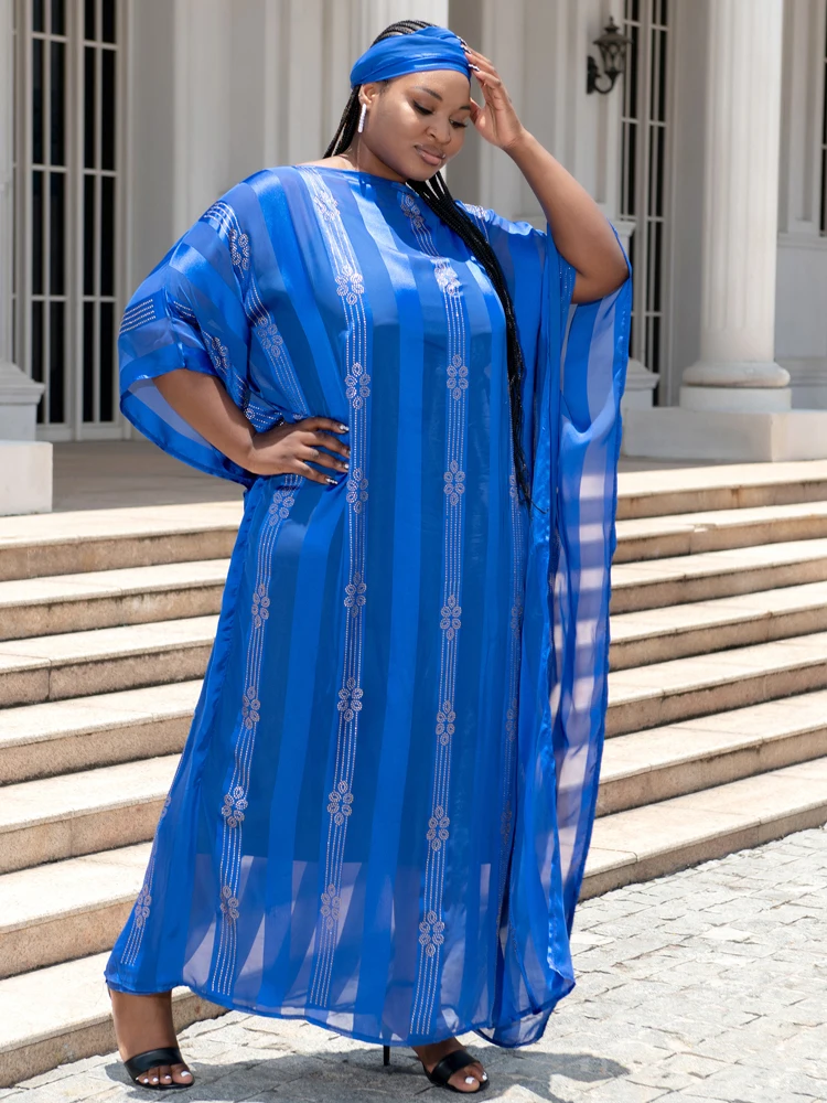 2024 Women Party Evening Dresses African Dashiki Print Kaftans Long Robe Dubai Turkey Muslim Abayas Two Piece Set Africa Clothes