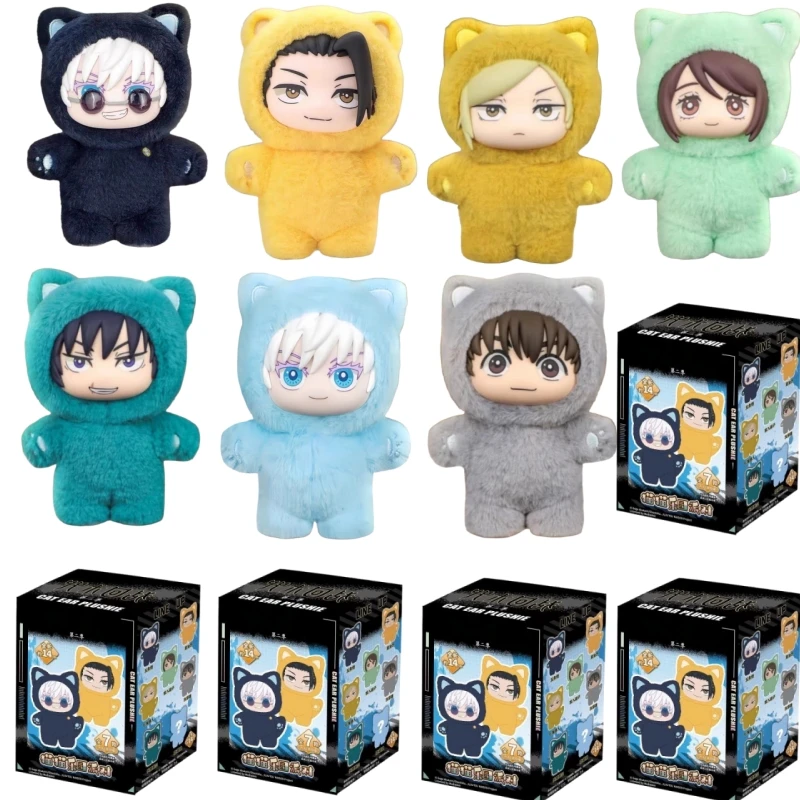 

Eaki Genuine Jujutsu Kaisen Season 2 Gojo Satoru Cat Park Party Blind Box Плюшевая кукла Сумка Подвеска Модель Коллекция игрушек для фанатов