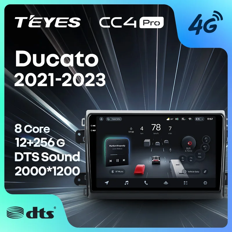 TEYES CC4 PRO For Fiat Ducato Van L3H2 2021 - 2023 CarPlay Radio Multimedia Stereo Car Play Android Auto 2DIN Autoradio