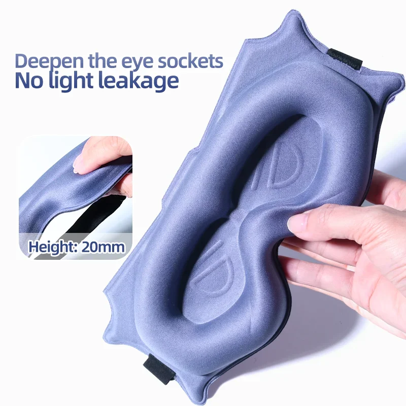 3D Blackout Eye Mask Effective Blackout for Home Office Sleeping Eye Mask Light New Sweat Absorption Breathable and Adjustable