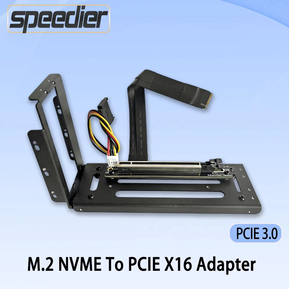 

NVMe To PCIe X16 Adapter Cable M.2 M-Key To 16x Extension Adapter Cable for M.2 Interface External Graphics Card with Stand EGPU