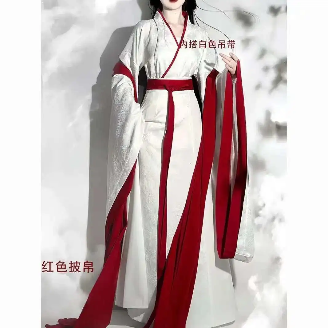 

Wide Sleeve Ancient Costume Hanfu 2024 New Style Ju Jing Same Style Wei Jin Warring States Style Cross Collar Qi Waist Cross
