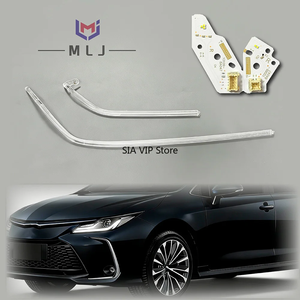 NEW DRL CHIP Light Guide Tube For Toyota Corolla 2019-2021 ALTIS Car white LED Light Source board LED lamp tube Car Accessories