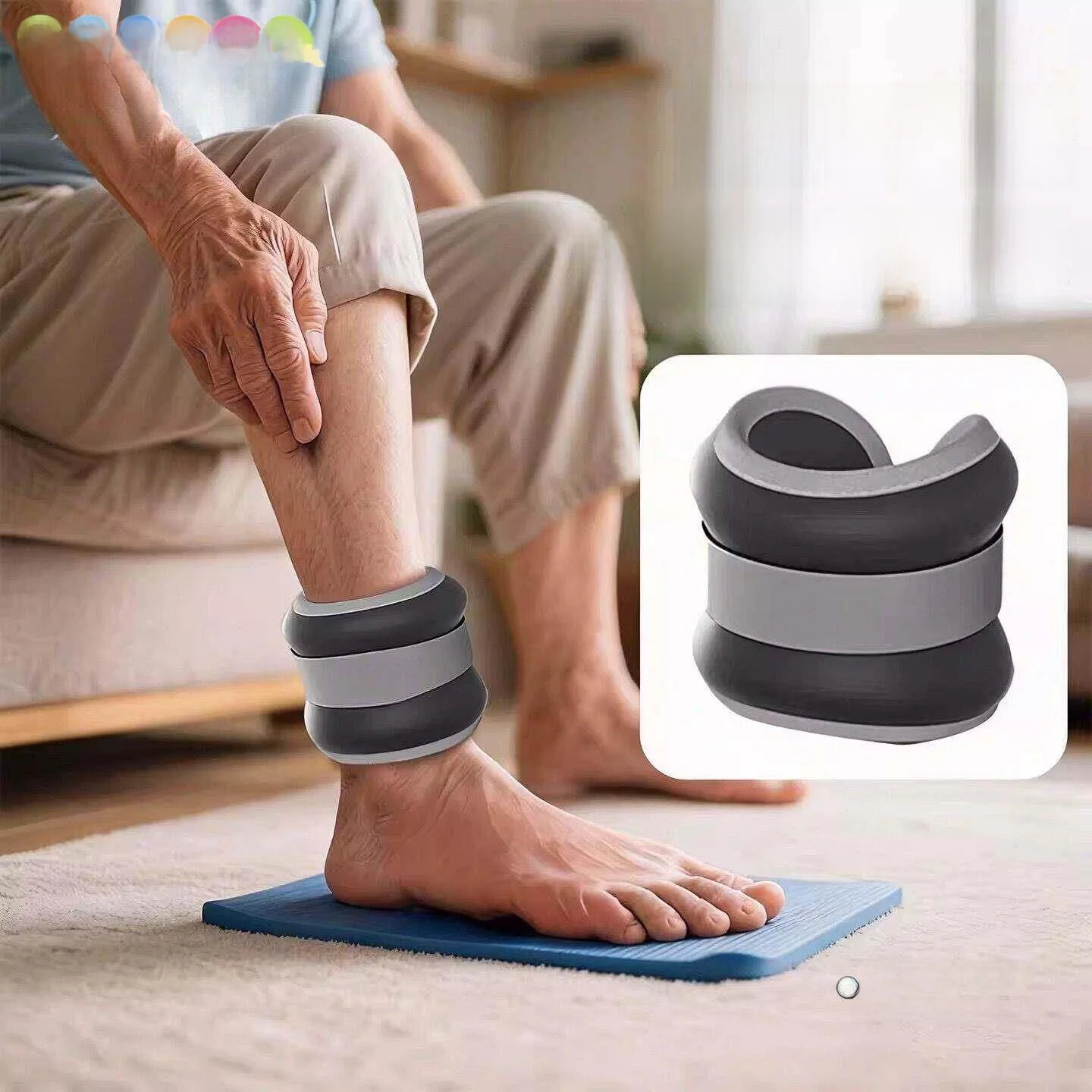 耐久性のある加重サンドバッグレッグバインディングフィットネス機器、中高年向け筋肉増強、脚力トレーニング用