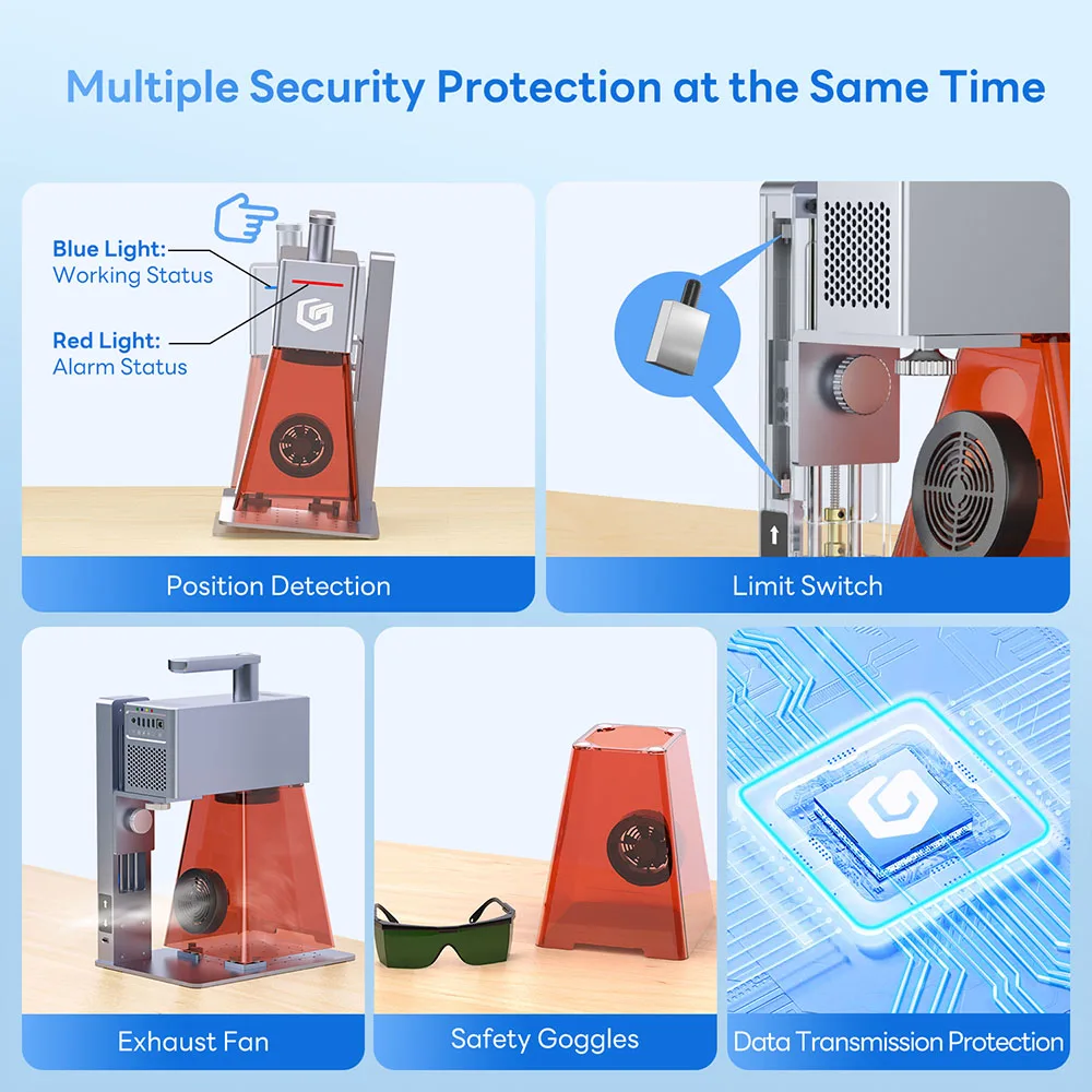 أطول نانو برو 12 واط حفارة ليزر محمولة اثنين من ليزر ديود FAC سرعة فائقة السرعة 5000 مم / ثانية 10 مم قطع الخشب 100 مم × 100 مم #5