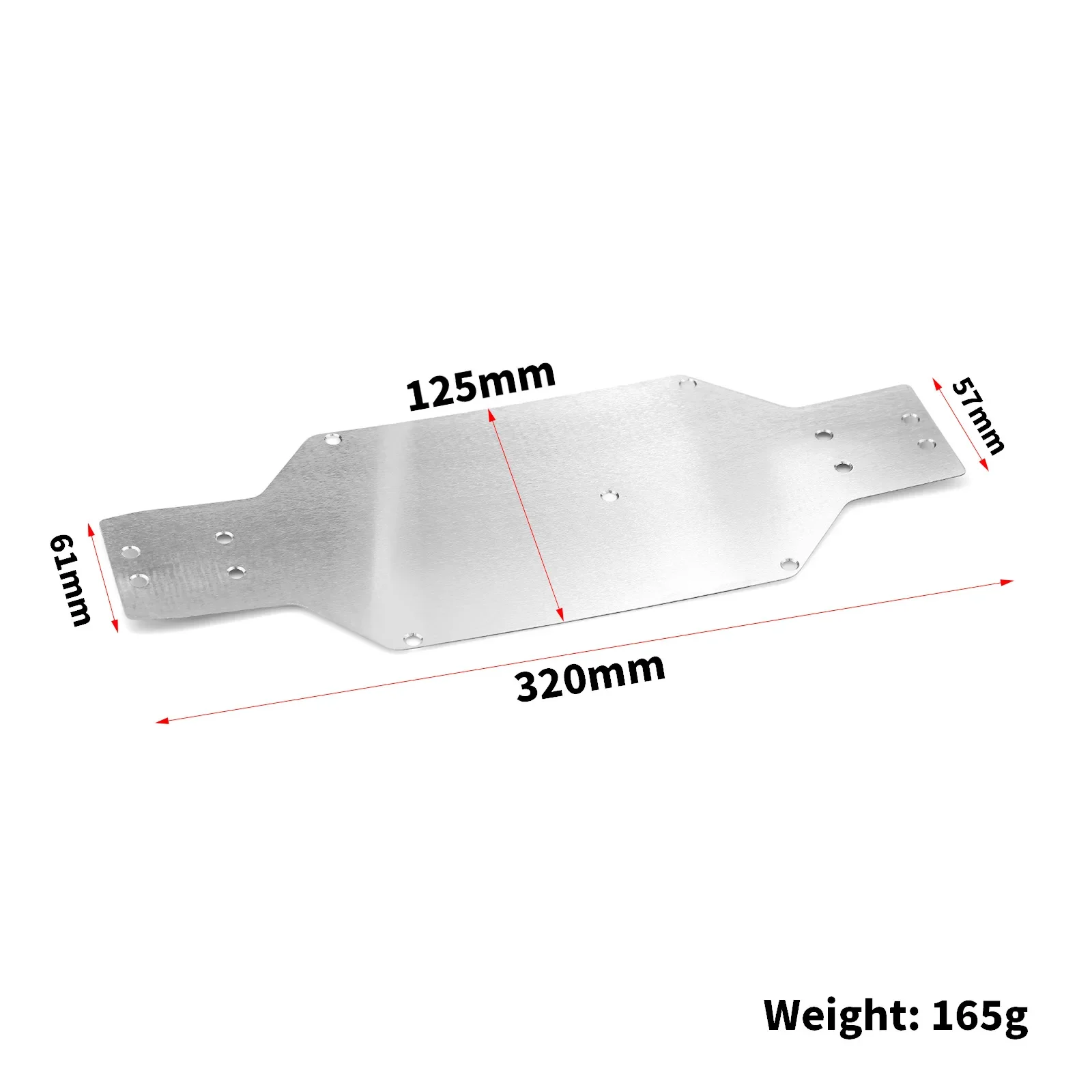 For MJX Hyper Go 10303 10304 Stainless Steel Skid Plate, Full Chassis Armor Guard Protection Against Scratches, Upgrade Parts