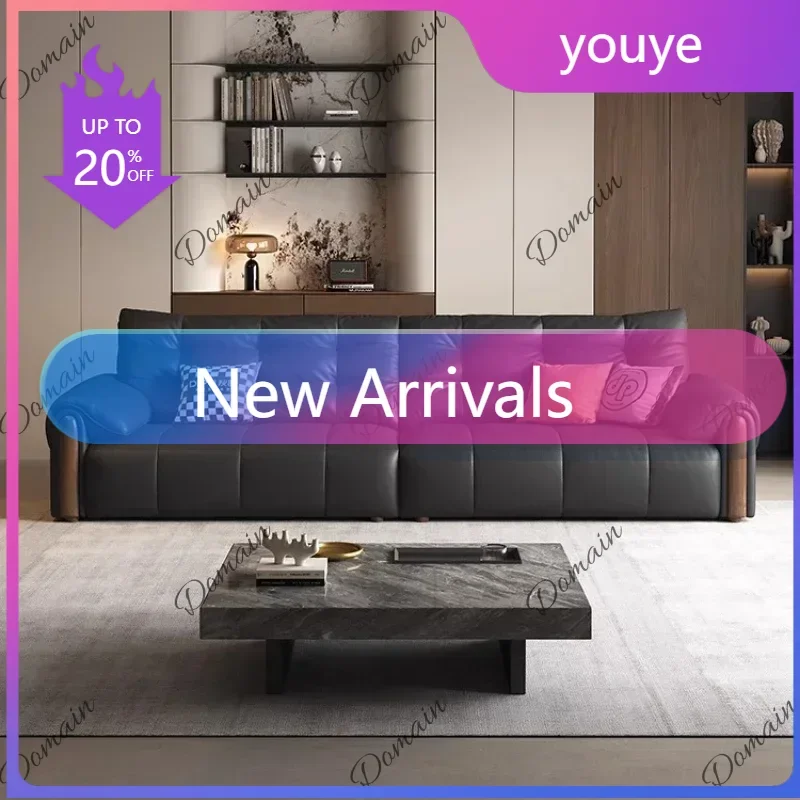 vx Luxury 3person Ottomans Sectional Sofa Neoclassical Solid Wood Decoration Retro First Layer Cowhide Sofa Living Room Black Co