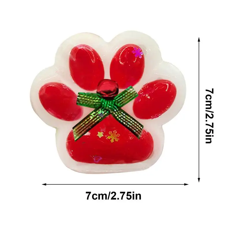 Jouet Doux Patte de Chat pour Enfant et Adulte, Boule à Presser, à Rebond Lent, Cadeau de Noël