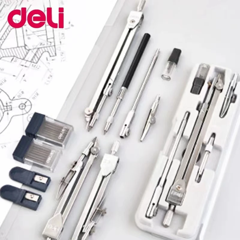 

Набор для рисования из нержавеющей стали прочный Компас для рисования математические геометрические круги инструмент школьные принадлежности