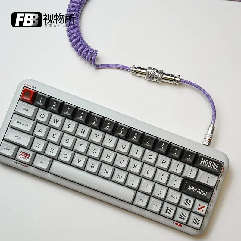 FBB Cables Light Purple Customized Data Cable Customized Mechanical Keyboard Keycap Line NJ68 Line Type-C Mini Mirco To USB