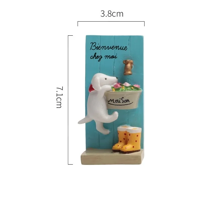 INS الكرتون بيت الكلب ثلاثية الأبعاد مغناطيس الثلاجة الراتنج لطيف مغناطيس الثلاجة ملصق الحرف اليدوية هدية تذكارية ديكور المنزل