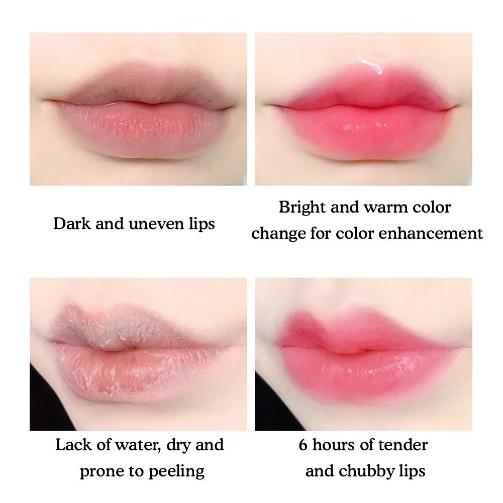 Petal Flower Lipstick 3-color Transparent Moisturizing Jelly Lip Balm Color Change Lip Gloss  Long-last Flower Lip Balm Cosmetic