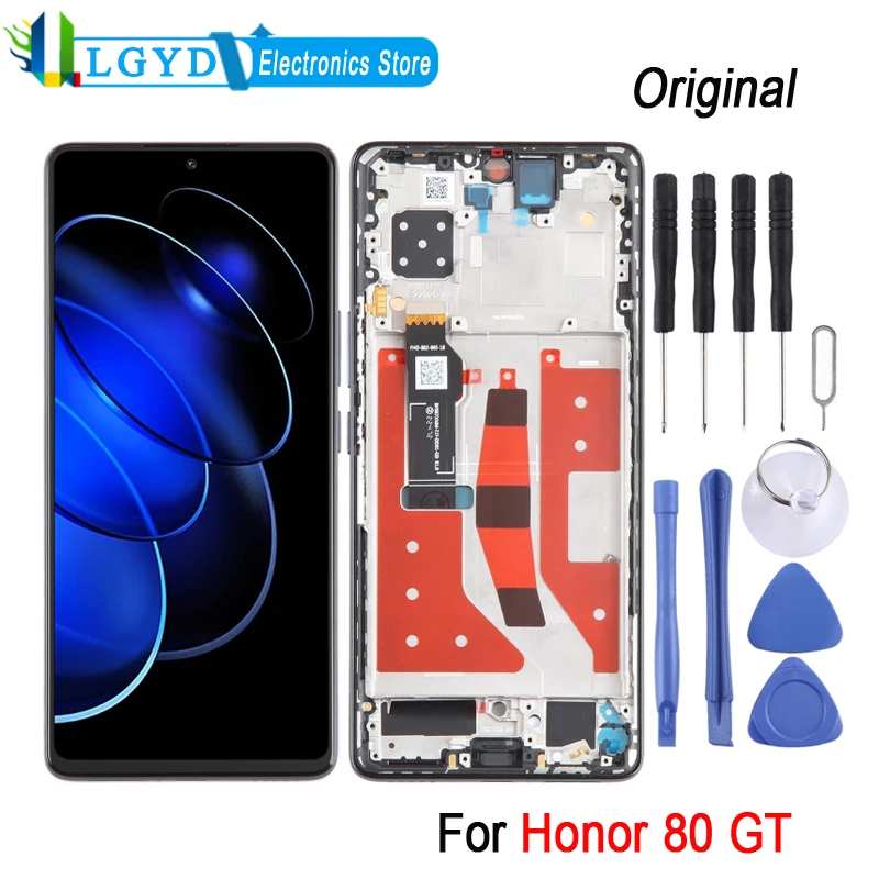 

Original 6.67'' LCD Screen with Frame For Honor 80 GT AMOLED LCD Display and Digitizer Full Assembly Repair Spare Part