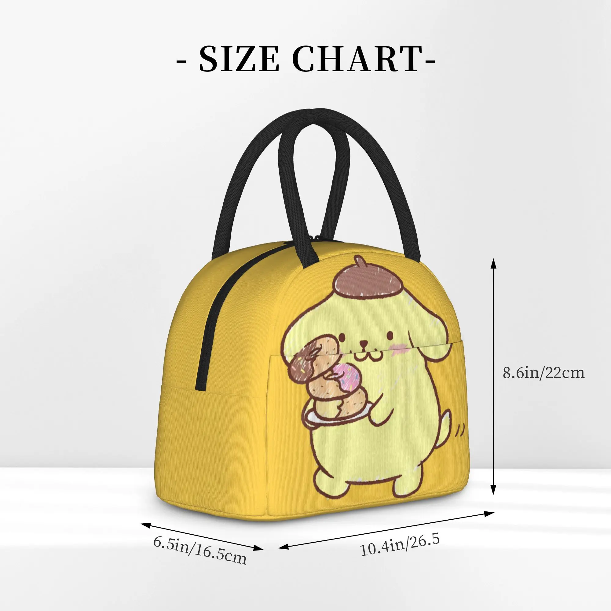Pompompurin Donuts Insulated Lunch Bags Leakproof Cartoon Meal Container Thermal Bag Tote Lunch Box School  Outdoor Men Women view 3
