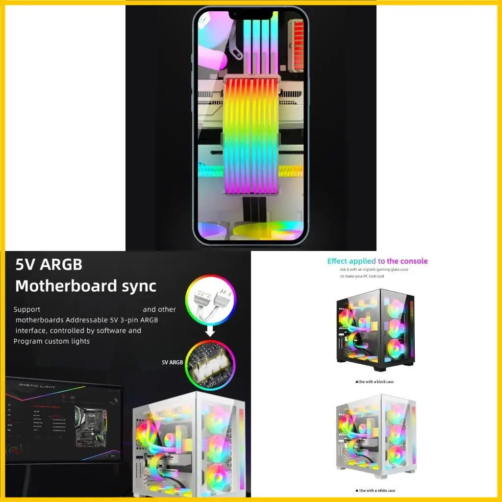 

8PIN -графическая карта Power Power Cable 44 Светодиодные полоски 3600 -allumination argb Синхронизированное ПК Кабель ПК для ПК