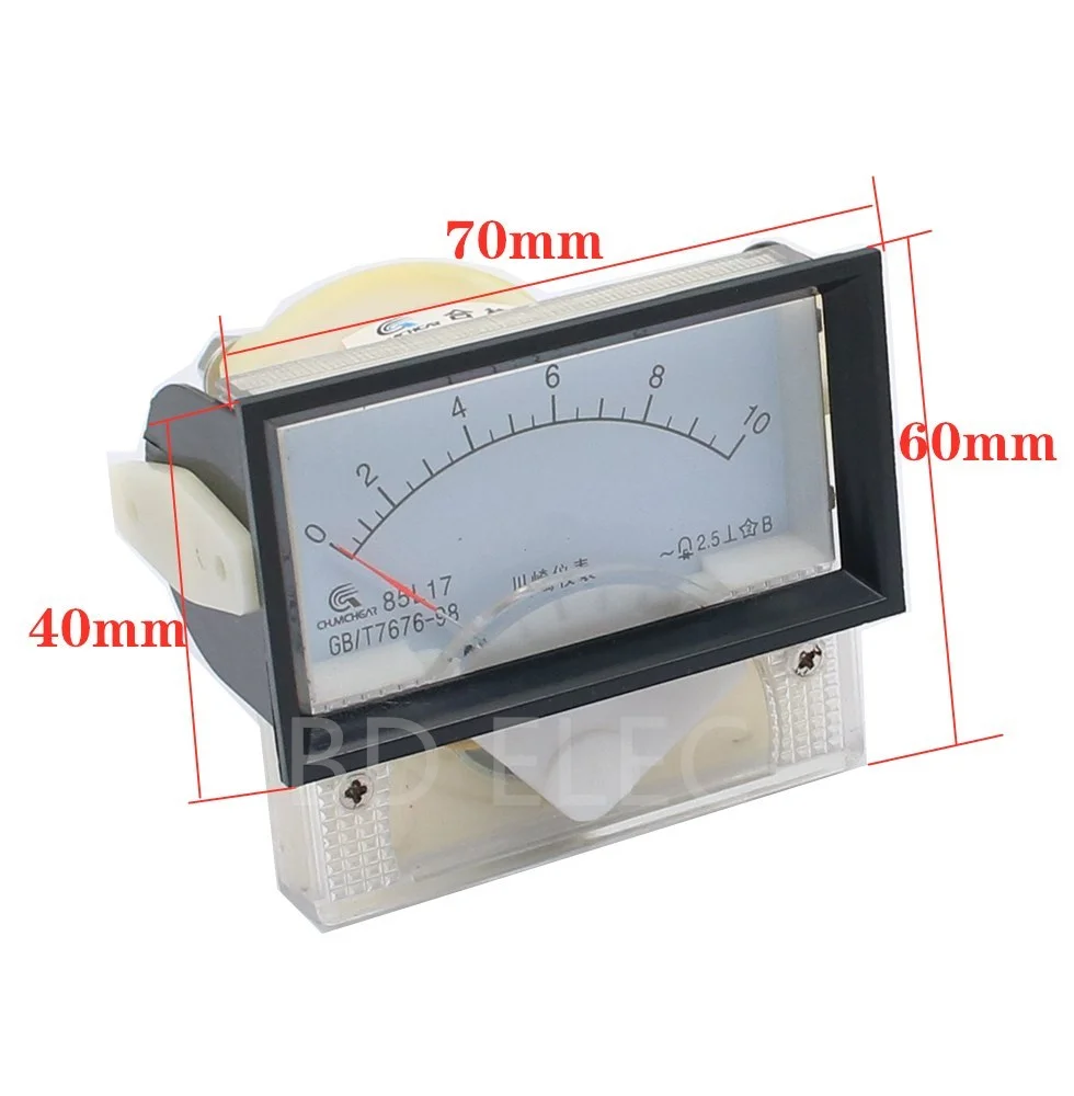 85C17 Analog Current Panel Meter Ammeter for Circuit Testing Ampere Tester GaugeDC 1A 2A 3A 5A 10A 15A 20A 30A 50A 75A 100A