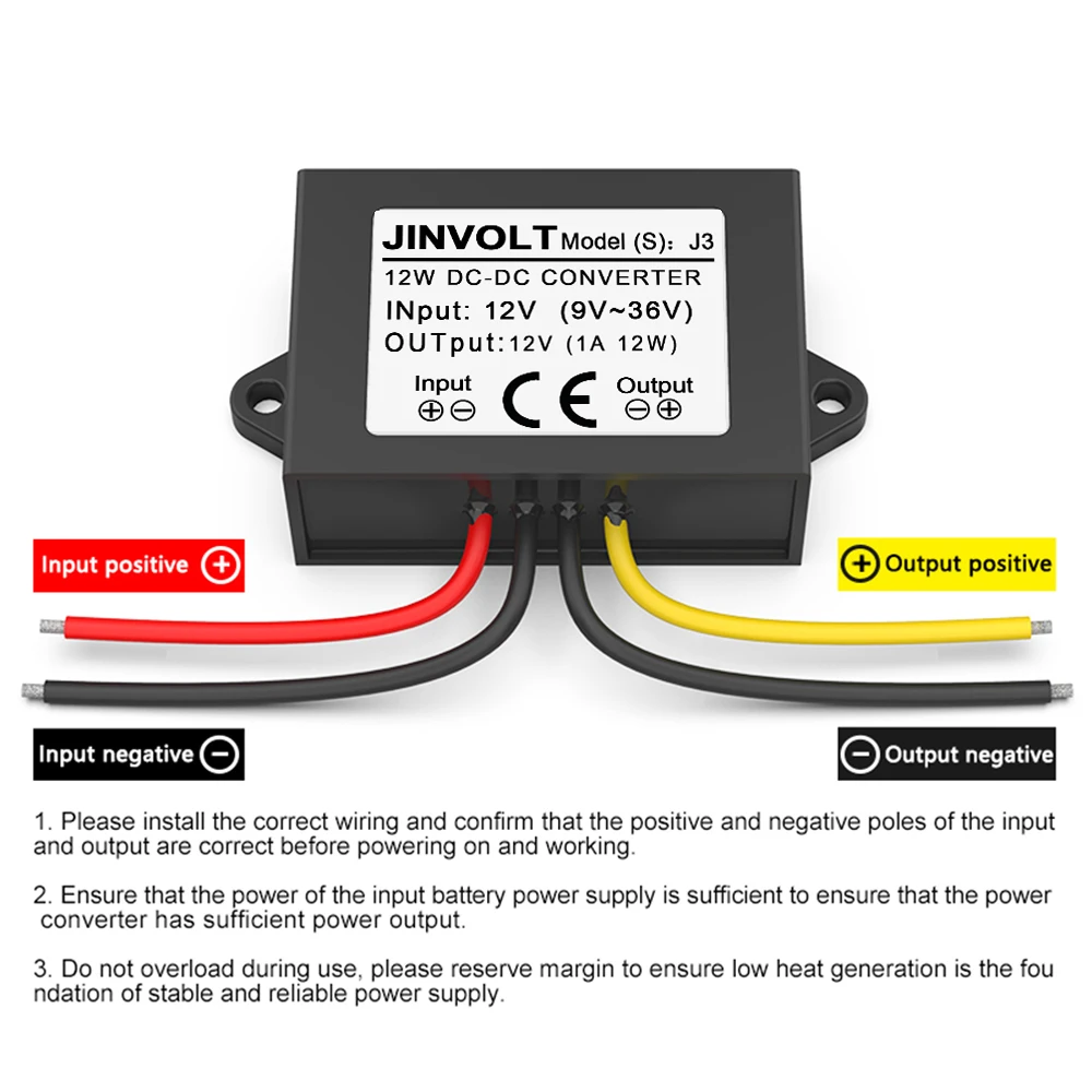 محول وحدة منظم DC-DC من 12 فولت إلى 12 فولت (مدخل 9 فولت ~ 36 فولت، مخرج 1 أمبير/2 أمبير/4 أمبير/5 أمبير)، محول طاقة جهد منظم