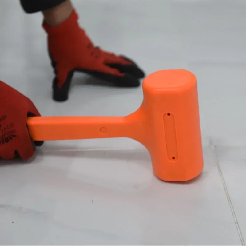 0.5-4LB Dead Blow Mallet Orange Soft Silent Rubber Unicast Hammer Install Hammer Multifunctional Wood Flooring No Elasticity