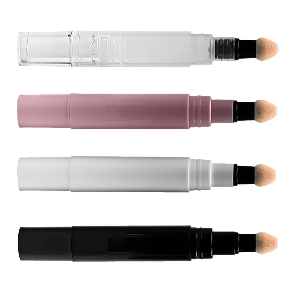 4 قطعة زجاجة أحمر الخدود الصغيرة 5 مللي حاوية قابلة لإعادة الملء المحمولة لملمع الشفاه السائل كريم الأساس أحمر الخدود حامل السفر