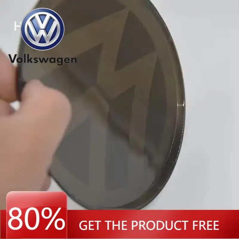 

For VOLKSWAGEN 2pcs Front and Rear VW Golf 6/Golf 7/Golf 7.5/Golf 8 Not Affect ACC Modified Black Label Flat Mirror Logo Decorat