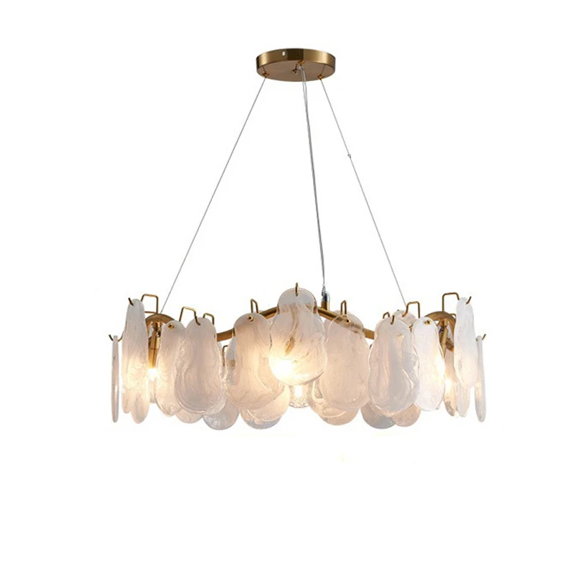 

Artistic Postmodern Elegant Cozy Vibe Retro Cloud Glass Design Chandelier Hanging Light Pendant Light For Living Room Bedroom