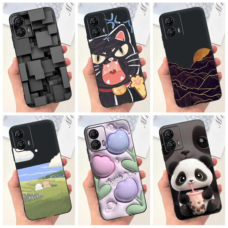 For Motorola Moto G73 5G Case Lovely Cartoon Shockproof Silicone Soft Matte Back Cover For Moto G53 5G XT2335-2 G 73 G 53 Fundas