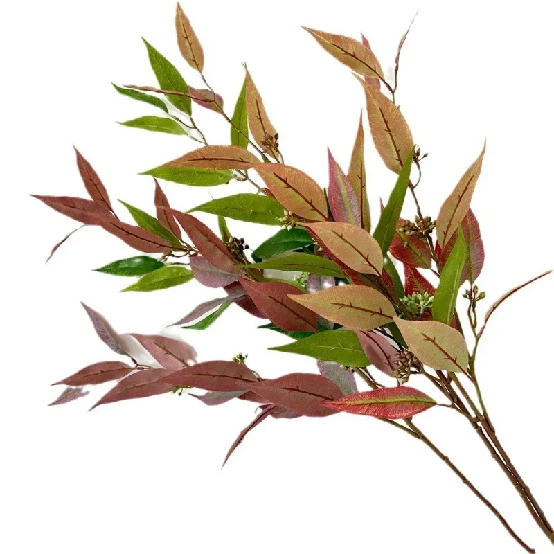 104cm Simulation Plants Leaves Rich Eucalyptus Branch Garden Decorative Artificial Plant Silk Eucalyptus Leaf Cafe Decoration