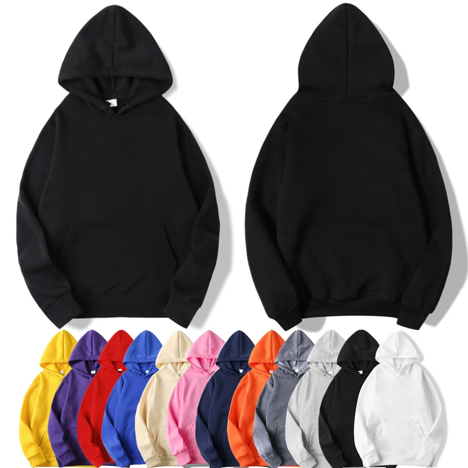 Hoodies Solid Color Star Labs Printing Hooded Tops Streetwear Men Women Daily Casual Pullover Spring Trendy Hip Hop Unsiex