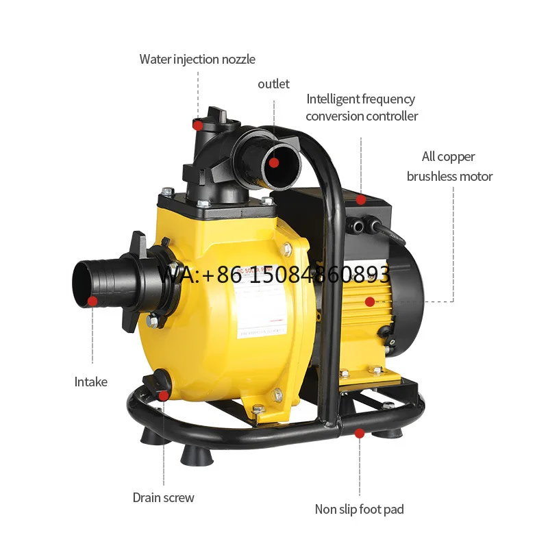 24V-72V Large Flow High Head Solar Water Pump DC High Lift Irrigation Deep Well Agricultural Water Supply Equipment