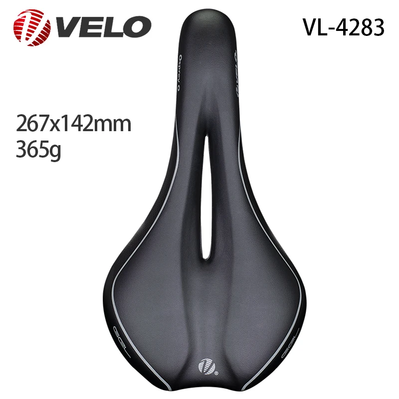 

VELO VL-4283 Comfortable Soft Hollow Breathable MTB Road Bike Arctech Steel Rail PU Leather Saddle Bicycle Cushion Cycling Parts