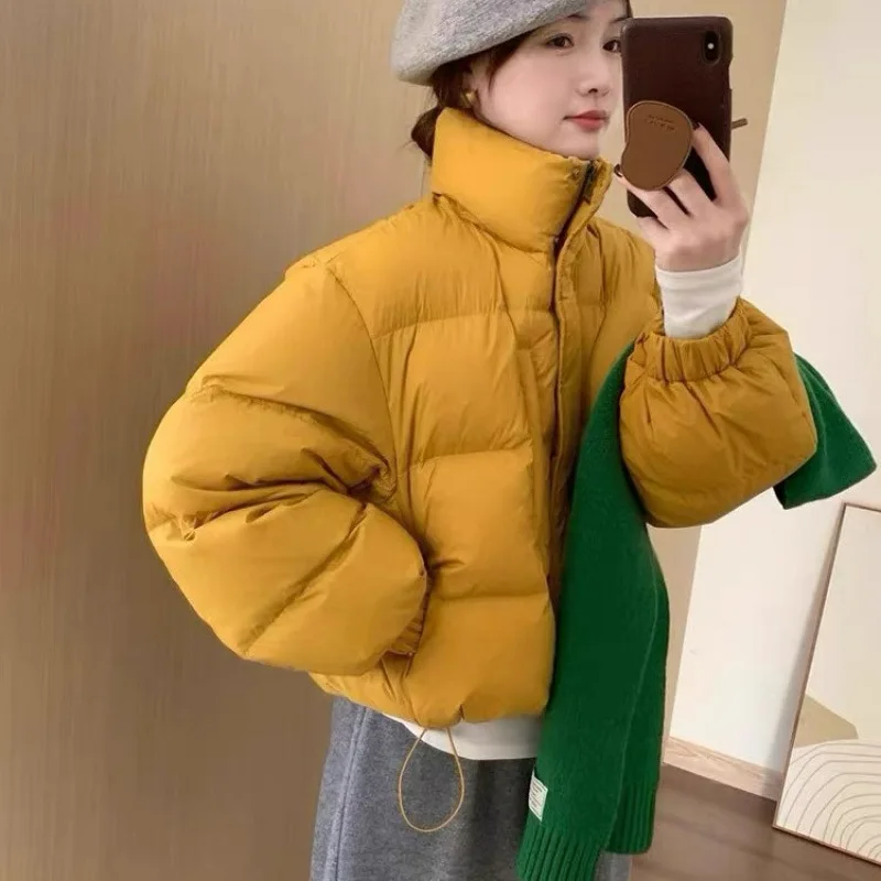 

Korean Style Girl's Bread Down Cotton-Padded Jacket Thicken Oversized Winter Women's Short Hooded Puffer Jacket Fashion Stylish