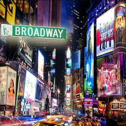 Broadway Theater audeville New York Times Square street night photo background sfondi per la fotografia del partito